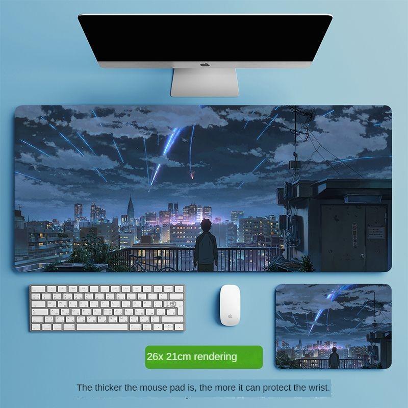 Mauspad, übergroß, Büro-Tastenkombination, integriertes Schloss, verdickt, individuell, gut aussehend, für Studenten, Computer, E-Sport, Tischmatte