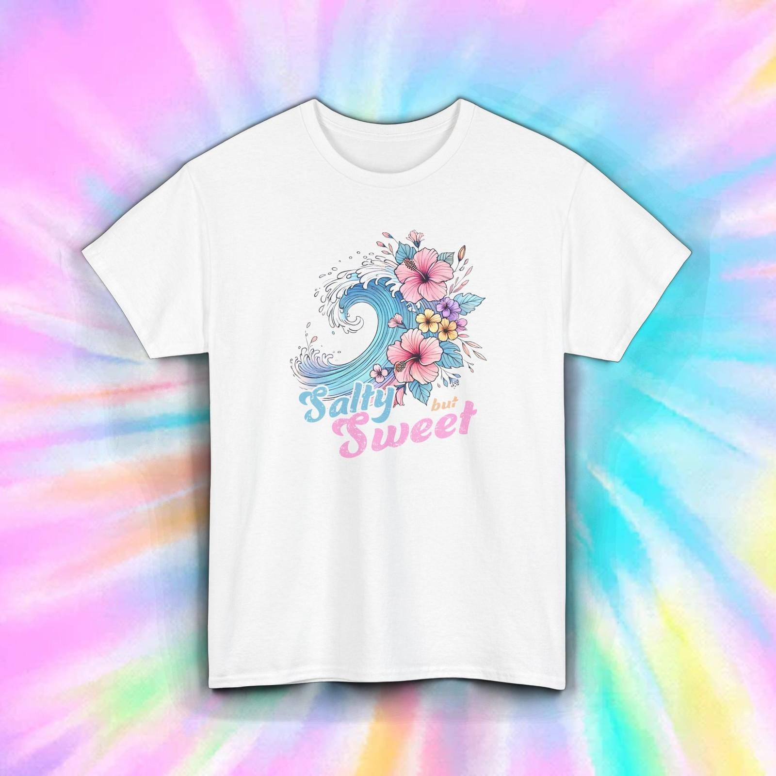 Salty But Sweet Shirt Cute Beach Wave Floral Graphic Tee S-5XL Summer XXXXL