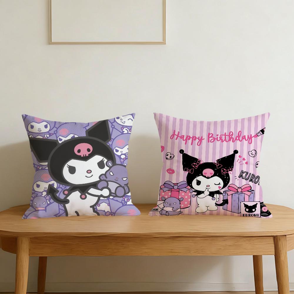 K-Kuromi-I Cute Cushion Cover For Pillow Printing Sofa Decoration Home Car Room Coffee Shop Office Nordic Simplicity