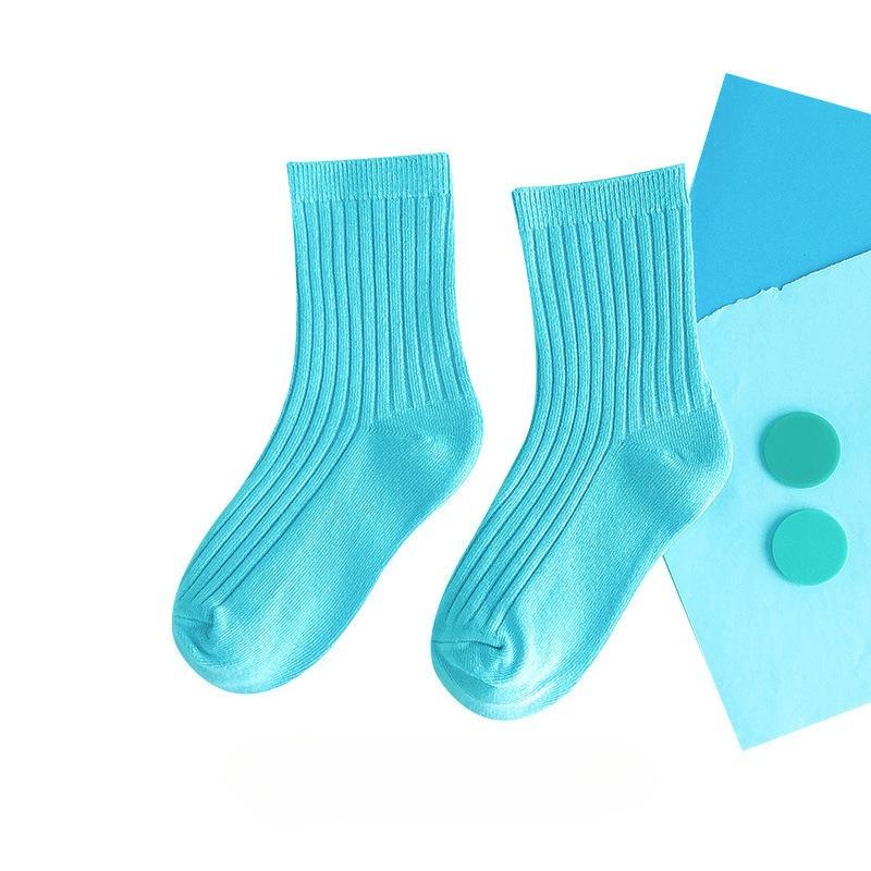 Calzini da Bambino a Mezza Gamba Calzini Color Caramella di Cotone Pettinato Calzini Macaron per Bambini Calzini per Neonati Calzini per Bambini Confezionati Singolarmente
