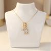 Charm Star Pendant Necklace Decoration Zircon Collarbone Chain Vintage Square Necklace  Girls