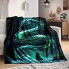1 Stück leichte Flanelldecke mit Drachenmotiv, bequeme und warme Decke, für Büro, Camping, Sofa, Bett, Wohnzimmer087