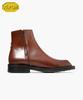 Firenze Atelier [Vibram] Volume Square Toe Standard Rubber Sole Zipper Boots 9420-Z [Wine Brown]