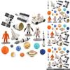Space Rocket Satellite Model Set With Pvc Material For Kids Educational Science Toys