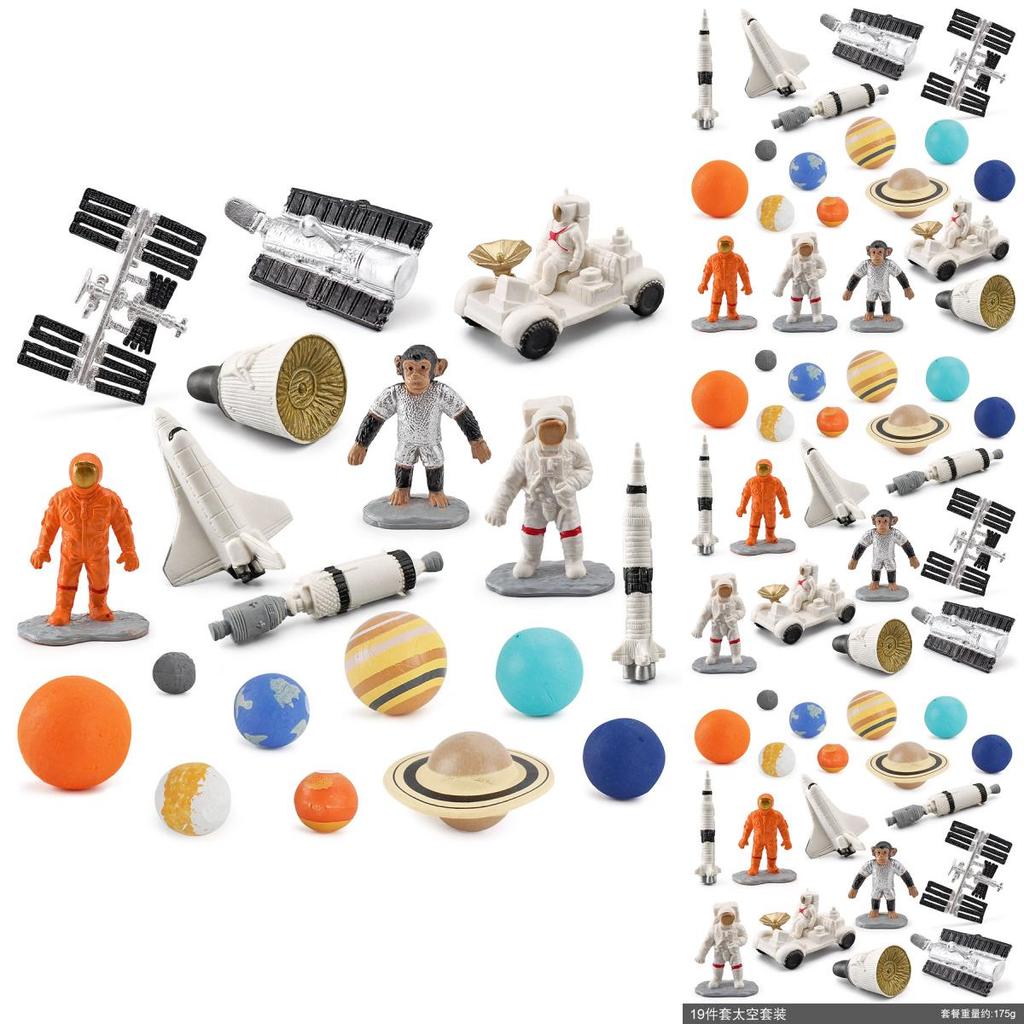 Space Rocket Satellite Model Set With Pvc Material For Kids Educational Science Toys