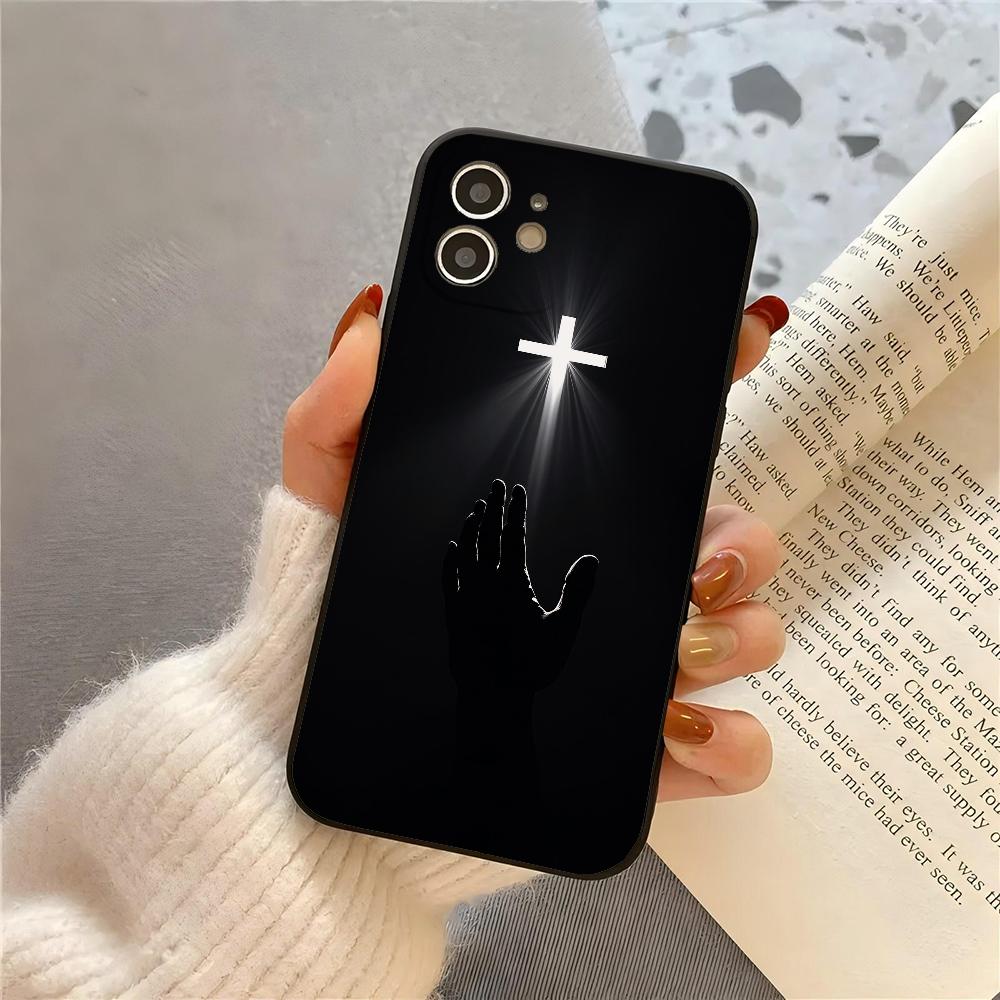Son Of God Jesus Cross Holy Light Phone Case Silicone Soft For IPhone 16 15 14 13 12 11 Plus Pro Max Plus
