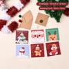 6Pcs Oil Painting Style Holiday Cards Sealing Stickers Postcard Gift Cards  Blessing