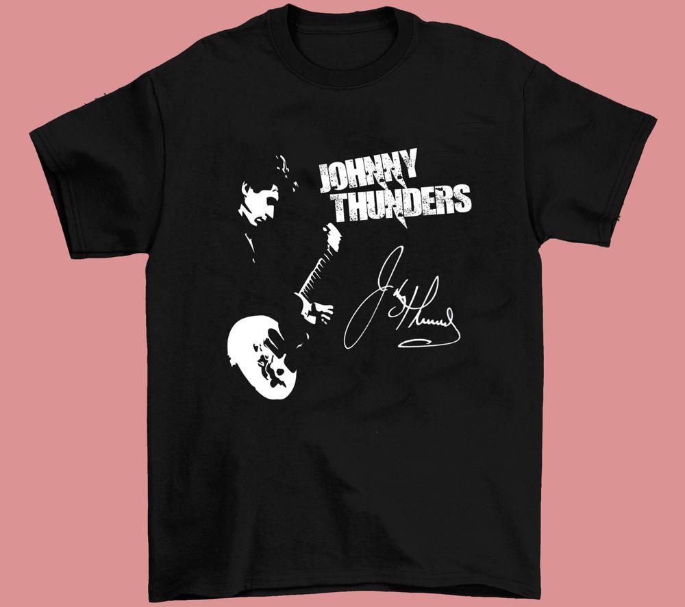 Vintage Johnny Thunders Signature Cotton Black Size S-234XL Shirt AL298 Unisex T-Shirt XL