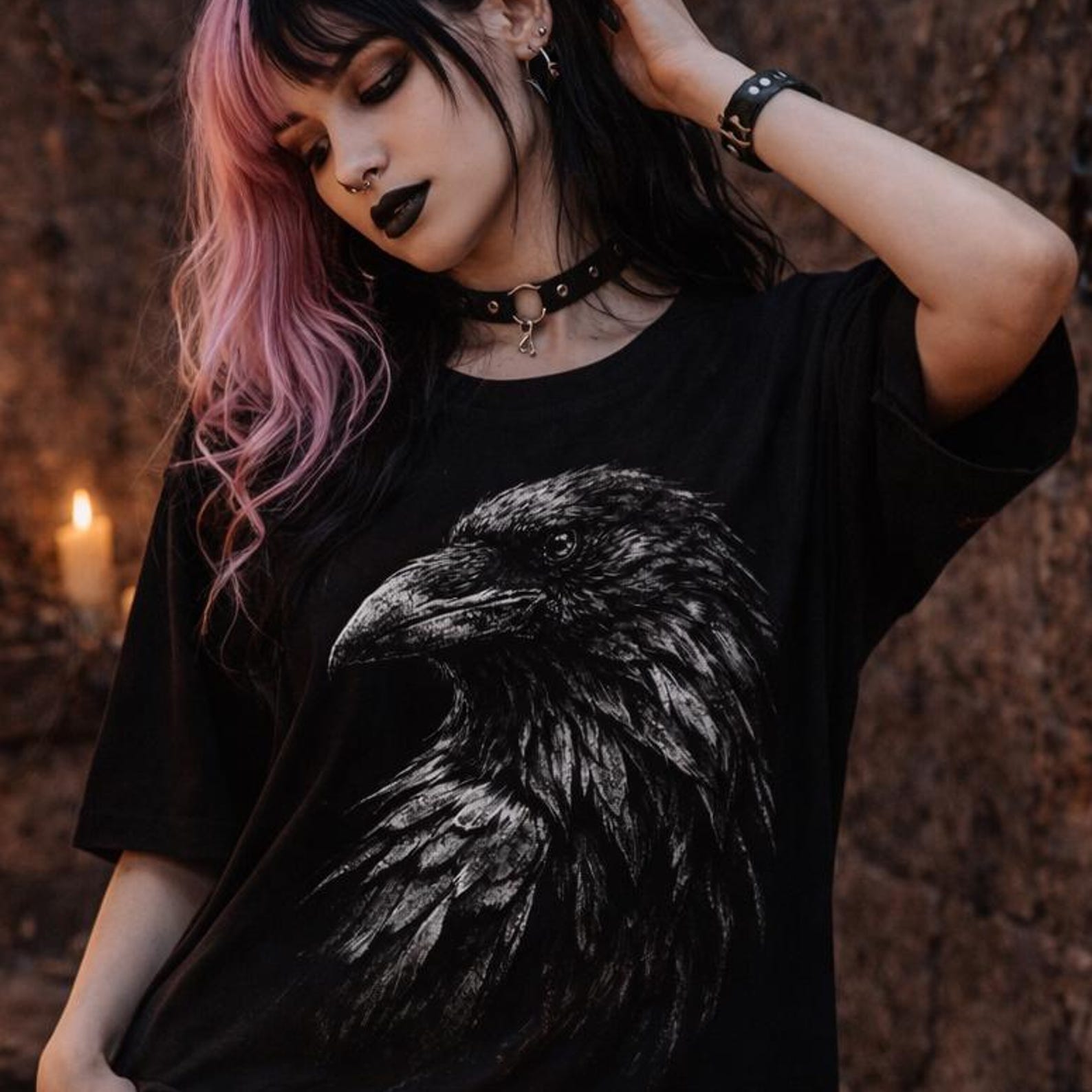 Gothic Raven T-Shirt | Viking Crow Mythology Graphic Tee | Norse Hugin Munin Art, Odin Bird Shirt, Dark Celtic Engraving Streetwear 2XL