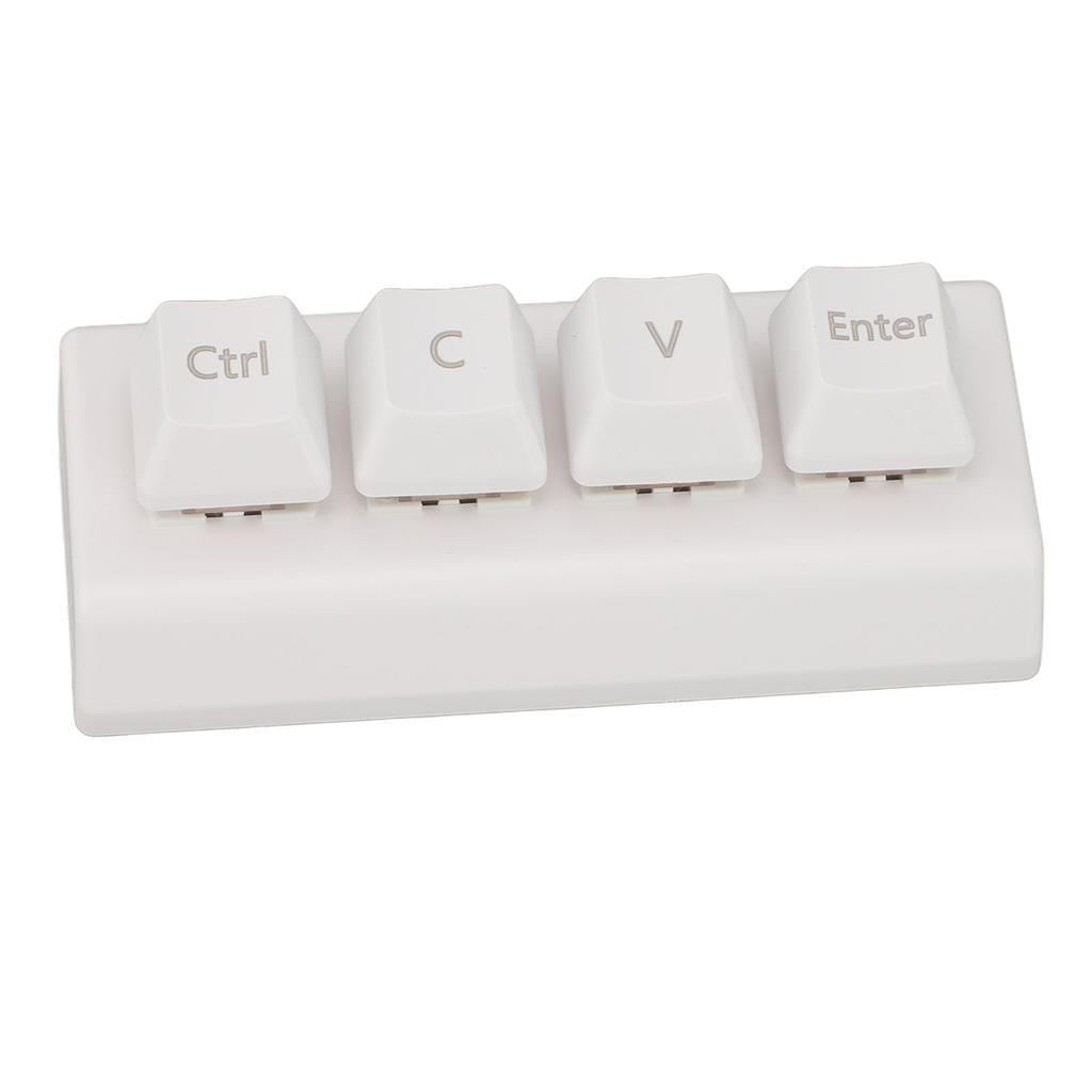 Programovatelná klávesnice 4 klávesy Podpora NKRO Červený spínač Ctrl C V Enter Mini Mechanická klávesnice pro hraní her