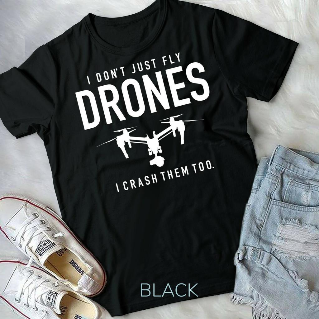 I Don't Just Fly Drones I Crash Them Too Drone Pilot Unisex Youth T-shirt