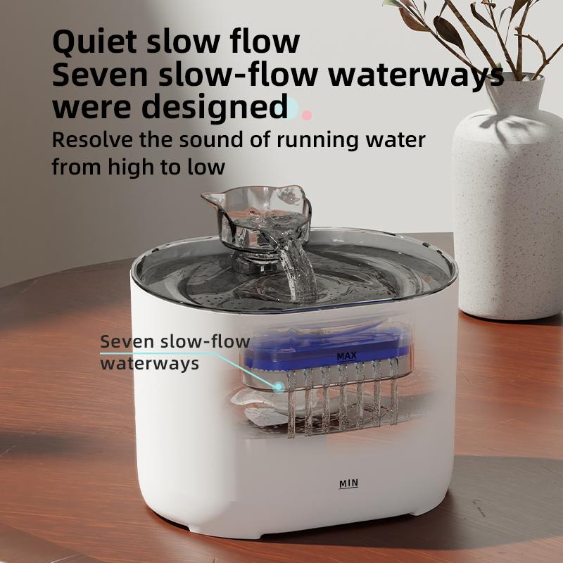 Smart Pet Water Dispenser with Activated Carbon Filter USB Powered Automatic Cat Dog Drinker Motion Sensor Silent Water Bowl