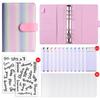 Gradient Stripe Loose-Leaf Planner - Trendy Student Notes Book
