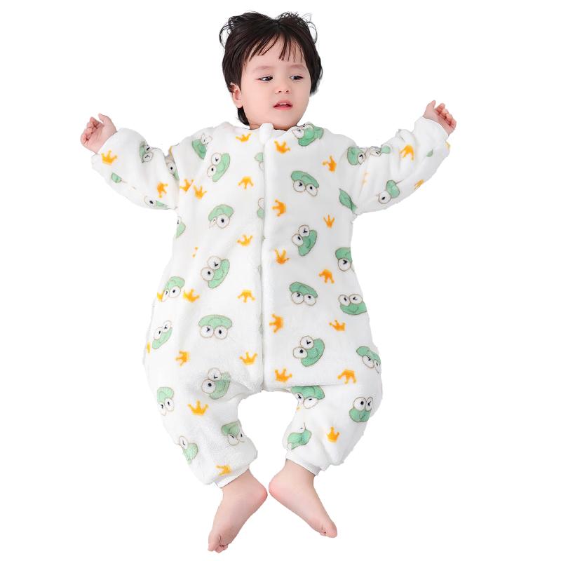 Kids Flannel Split-Leg Sleeping Bag Pajamas 100
