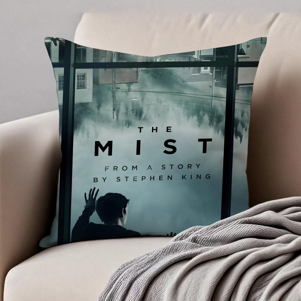 TThe Mist Cushion Cover Pillowcase Antidustmite Invisible Zipper Short Plush Sofa Cushion