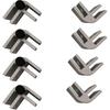 8 Pcs Plexiglass Connectors - Stainless Steel Glass Clip, Silver Glass Guard Connector for Balustrade
