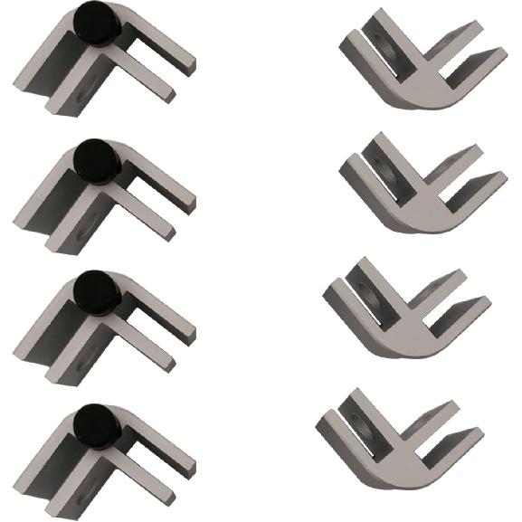 

8 Pcs Plexiglass Connectors - Stainless Steel Glass Clip, Silver Glass Guard Connector for Balustrade