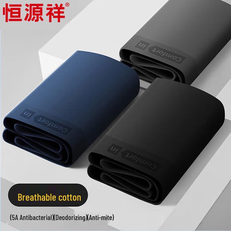 Men's Plus Size 5A Antibacterial Cotton Boxer Briefs