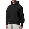 Mens Solid Fleece Hooded Sweatshirt Casual Loose Sports Long Sleeve Pullover
