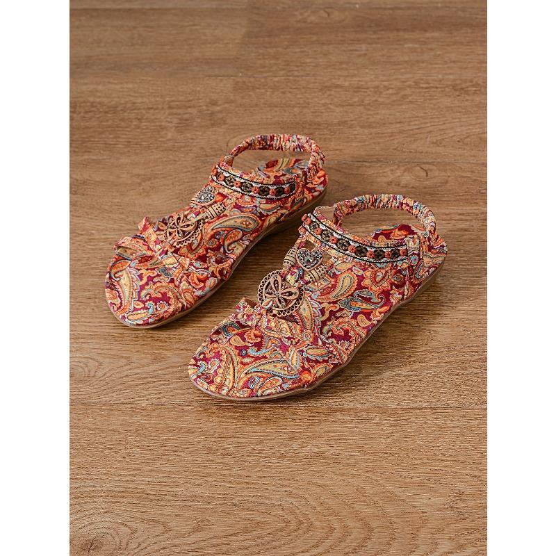 Bow, New Women's Shoes Flat-bottomed Handmade Beaded Rhinestone Sandals, Wearing Beach Little White Shoes Women