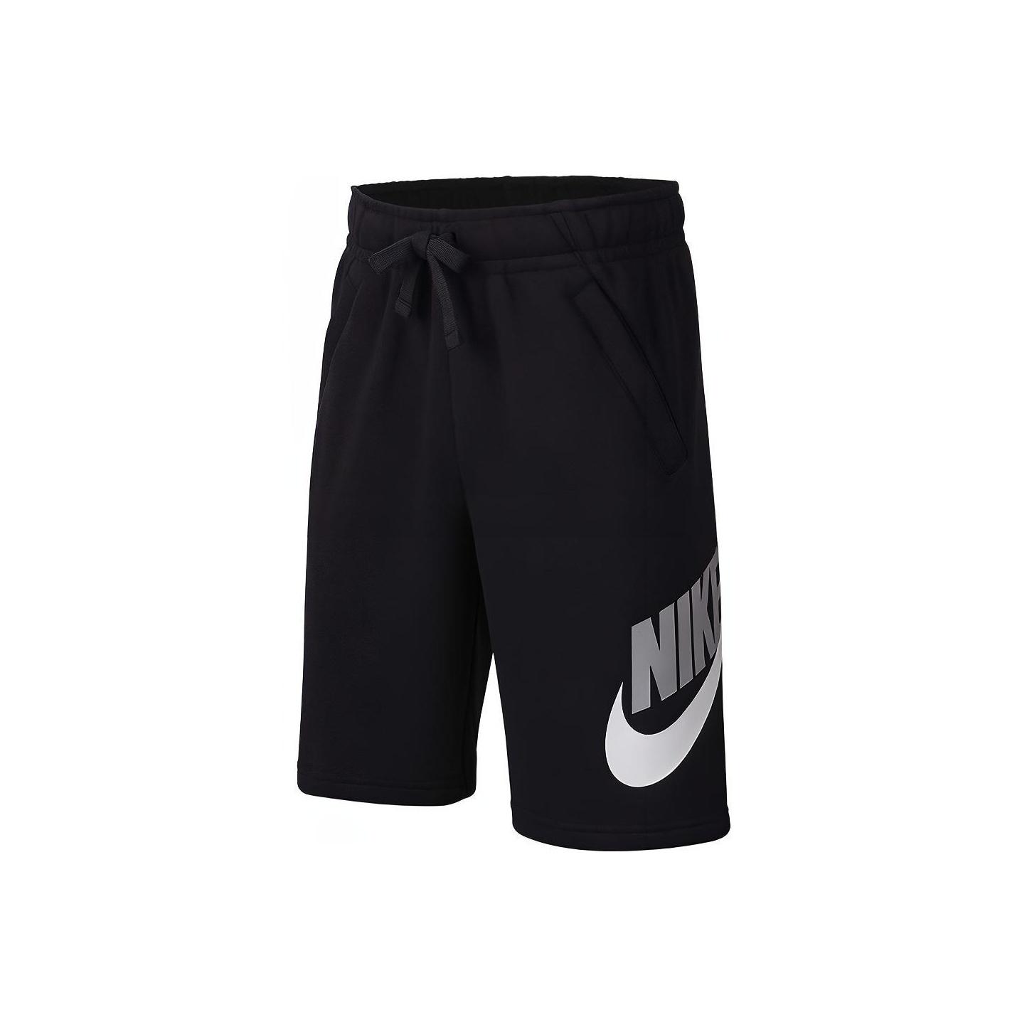 Детские шорты Nike из хлопка с принтом логотипа прямого кроя Детские шорты Черный CK0509-010 S