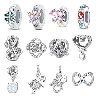 Glamour Romantic Eternal Concentric Knot Charm Beads Diy Jewelry Bracelet Accessories
