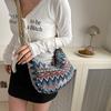 Ethnic Style Bag Women's New Fashion Trend Shoulder Bag Casual Armpit Bag Personality Contrasting Handbag Women