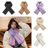 Warm Decorative Neck Cover Thicken Cross Wear Scarf New Winter Down Scarf