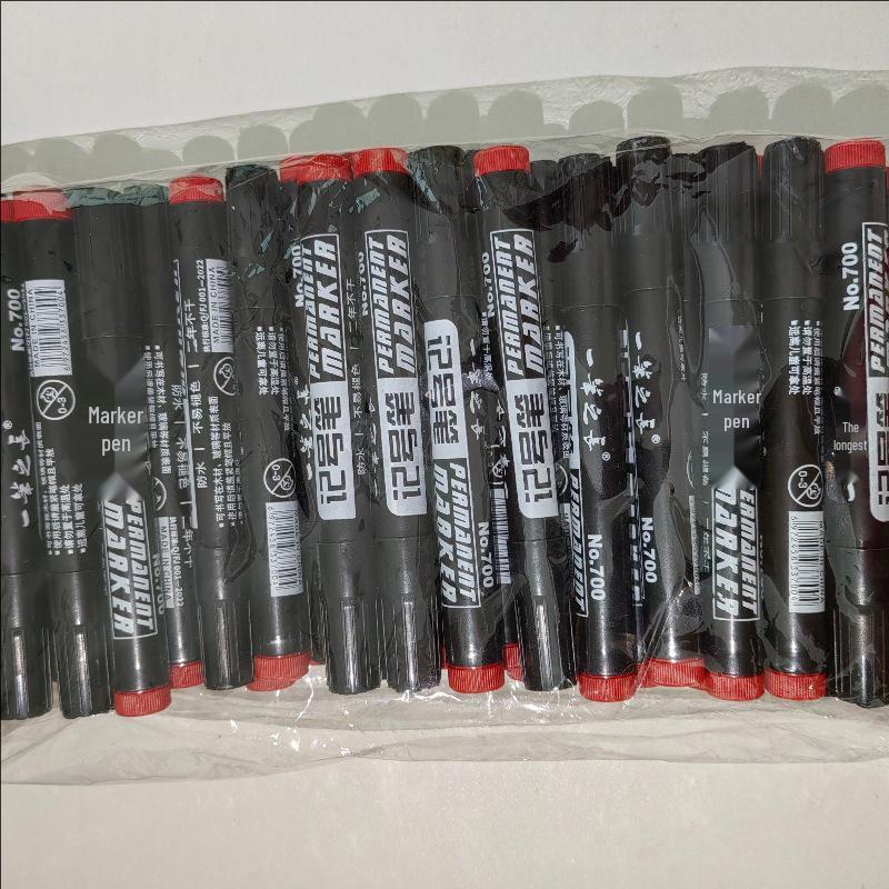 Vodotěsný černý jumbo fix s širokým hrotem, rychleschnoucí olejový tenkopis pro logistický tisk