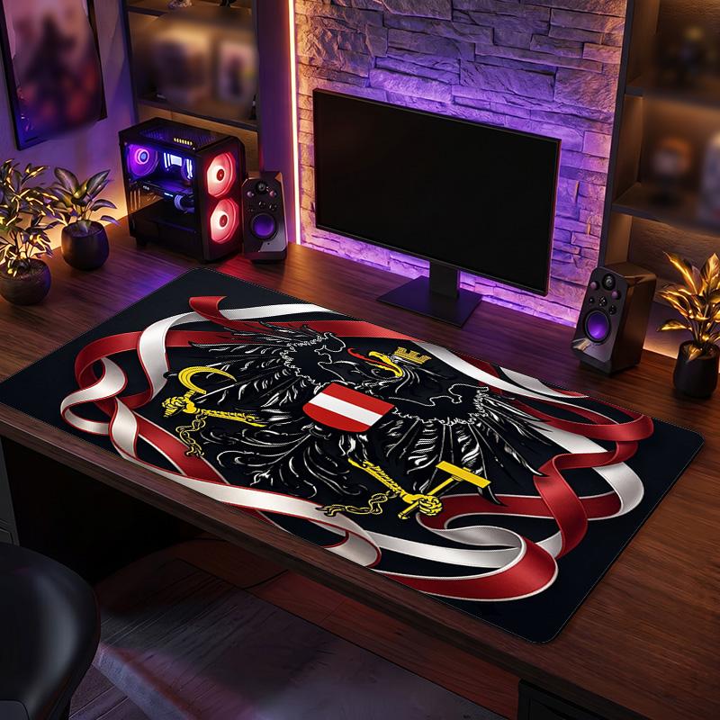 Austria Football Crest Mouse Pad, Extended Non Slip Rubber Desk Mat for Gaming Office Laptop Fan Gift