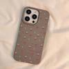 Cherry Blossom Lichee Pattern Silicone Phone Case For iPhone 16 Pro Max 15 14 Plus 13 12 11 XS X XR 16e With a Bow Design Cover