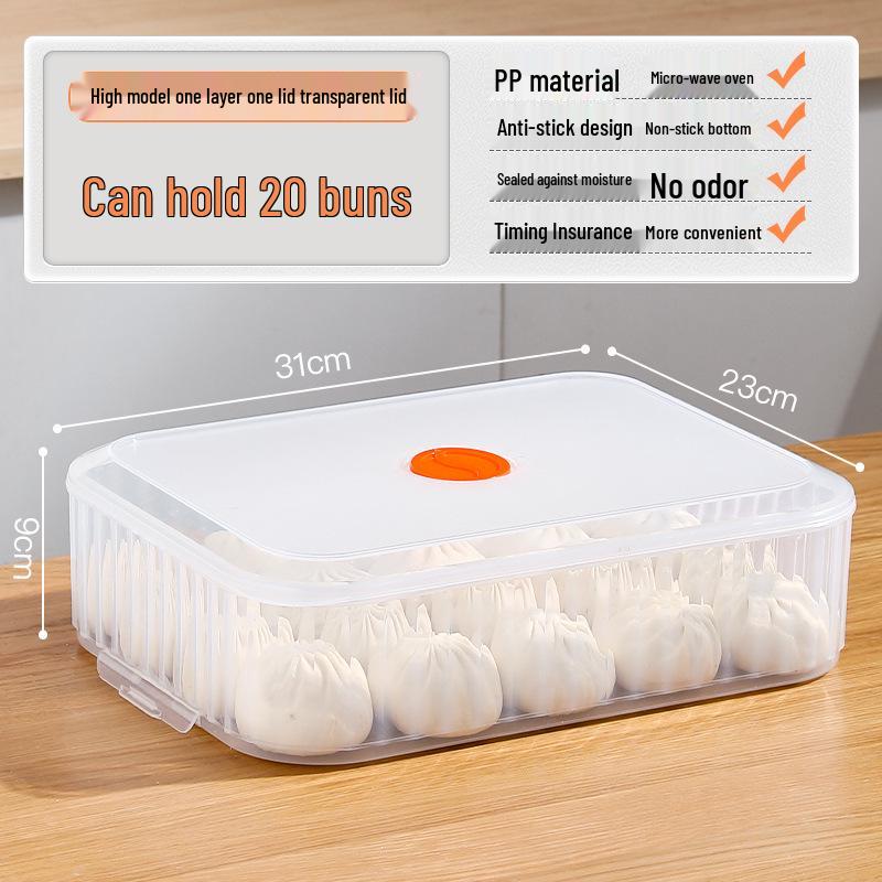 Dumpling & Wonton Freezer Storage Box for Fresh-Keeping and Quick-Freezing Noodles