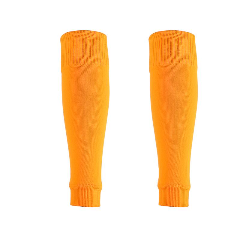 1 Paire de Chaussettes de Mollet de Football Protège-Mollets de Football Chaussettes Longues de Football Protecteur de la Zone du Pied Chaussettes Fixes Chaussettes de Protection pour les Muscles du Mollet en Extérieur orange