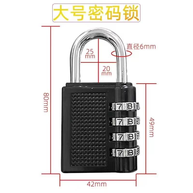 4 Digit Zinc Alloy Combination Lock Padlock Luggage Anti-theft Weatherproof Security Outdoor Gym Safely Code Door Lock Black