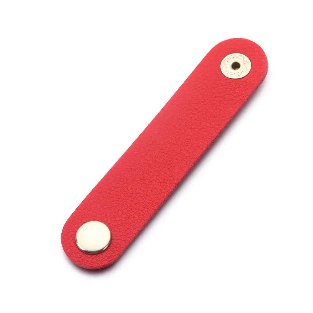 1Pcs Leather Cable Winder Wire Ties Cord Organizer Cable Strap Tie Wrap Cord Management Holder Keeper Earphone Wrap