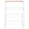 White Metal Wine Rack 9 Bottles