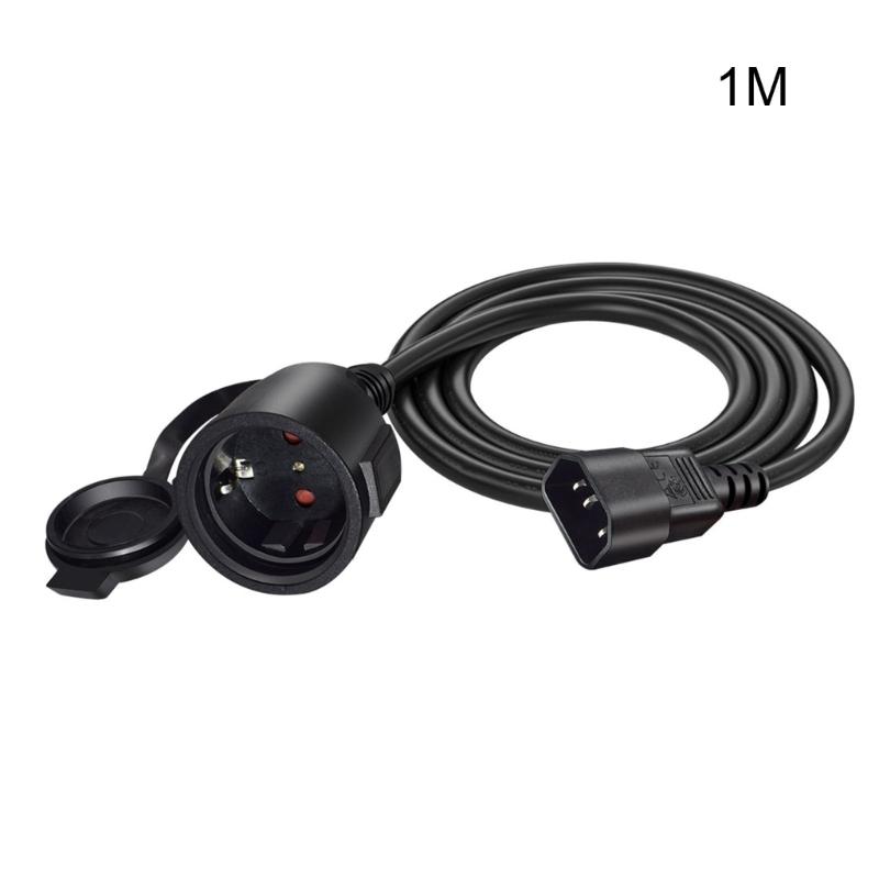 IEC320 C14 To EU4.8mm AC-Power Adapter Cable, 3 Terminals Male To Female Power Connector Cord with Protective Cover