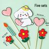 Colorful Macaron Cartoon Birthday Candle Decorations