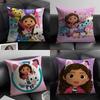 Funda de cojín de lino de dibujos animados para preescolar G-La casa de muñecas de Gabby para sofá decorativo, funda para cojines del hogar, funda para cojines de asiento de coche