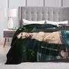 The Vampire Diaries Damon Salvatore Blanket Fleece  Winter  Breathable Lightweight Thin Throw Blankets for Home Bedding Throws