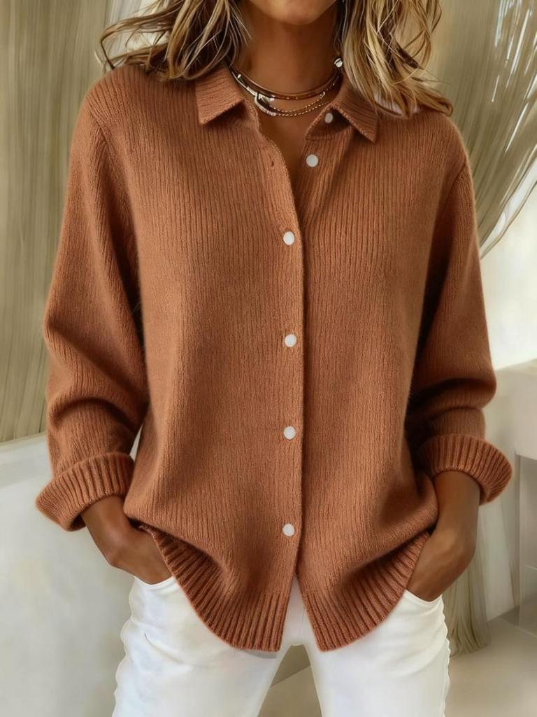 Sheng Miao Hooded Knit Cardigan - Autumn Loose Soft Knitwear, Short Sleeve Jacket, European & American Style.