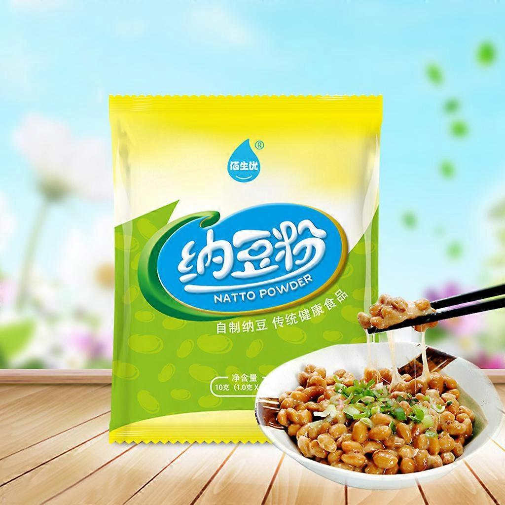 10g Natto Powder Bacillus Subtilis Nattokinase Agent Edible Food Supplies for Making Natto Sticky Fermented Soy Beans Multicolor