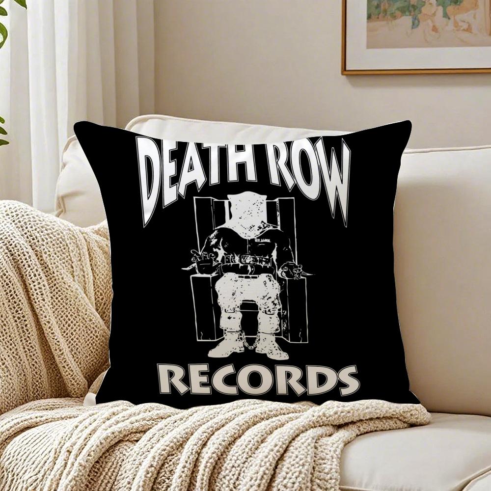 DDeath Row Records Cushion Cover Linen Pillowcase Soft for Sofa Bed Home Room Decor