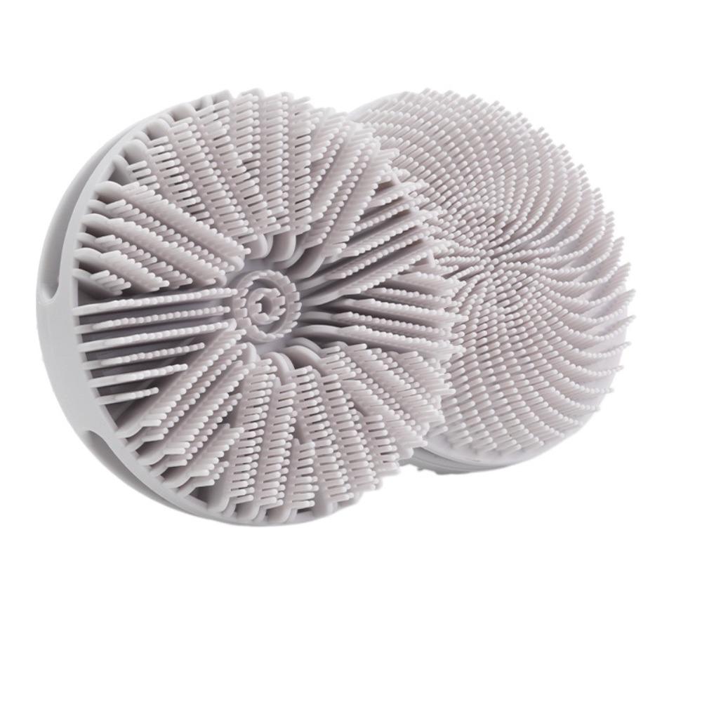 Double-sided Soft Bristle Shower Brush Massage Cleaning Body Shampoo Brush Silicone Multi-functional Bath Brush For Exfoliation