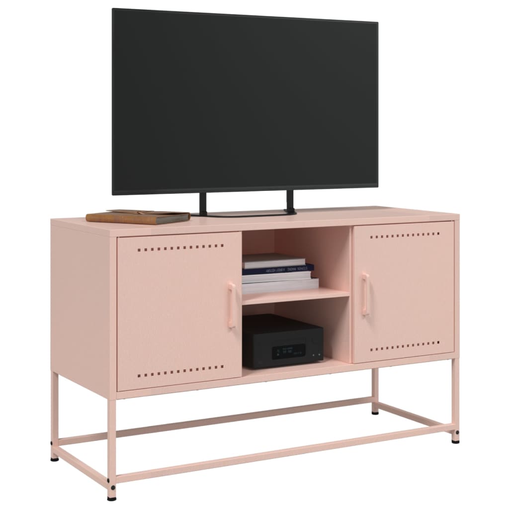 Pink TV Stand 100.5 X 39 X 60.5 Cm Steel