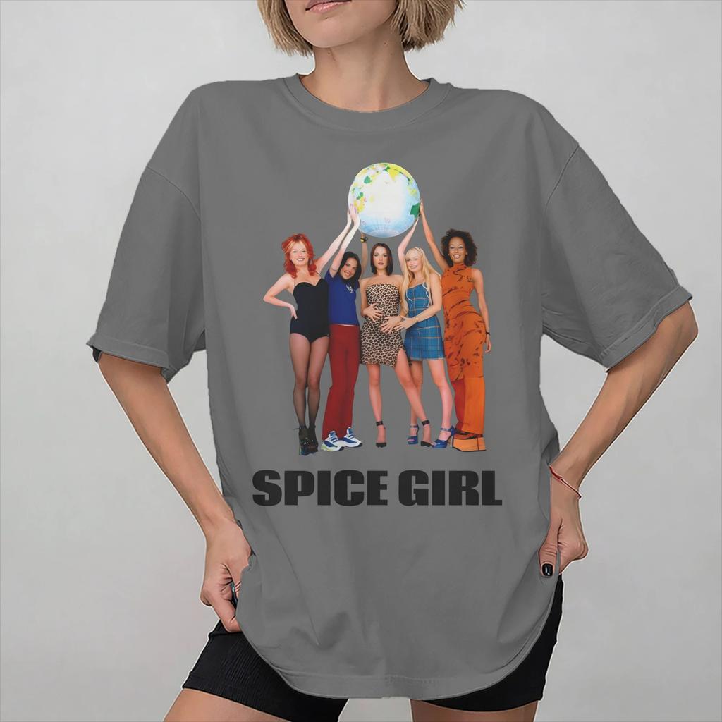 Unisex Women Graphic Print Spice Girls Pop Group Tour T Shirt Tee Pure Cotton Tshirts Clothing
