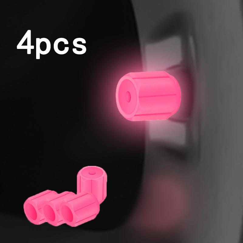 Luminous Tire Valve Caps 6 Colors Car Motorcycle Glowing Valve Cover Car Tire Wheel Hub Styling Tool Auto Accessories 4/8/20pcs Stem Caps1