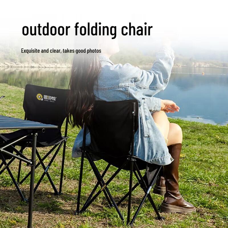 Quyoubang Portable 5-Piece Carbon Steel Folding Table & Chair Set