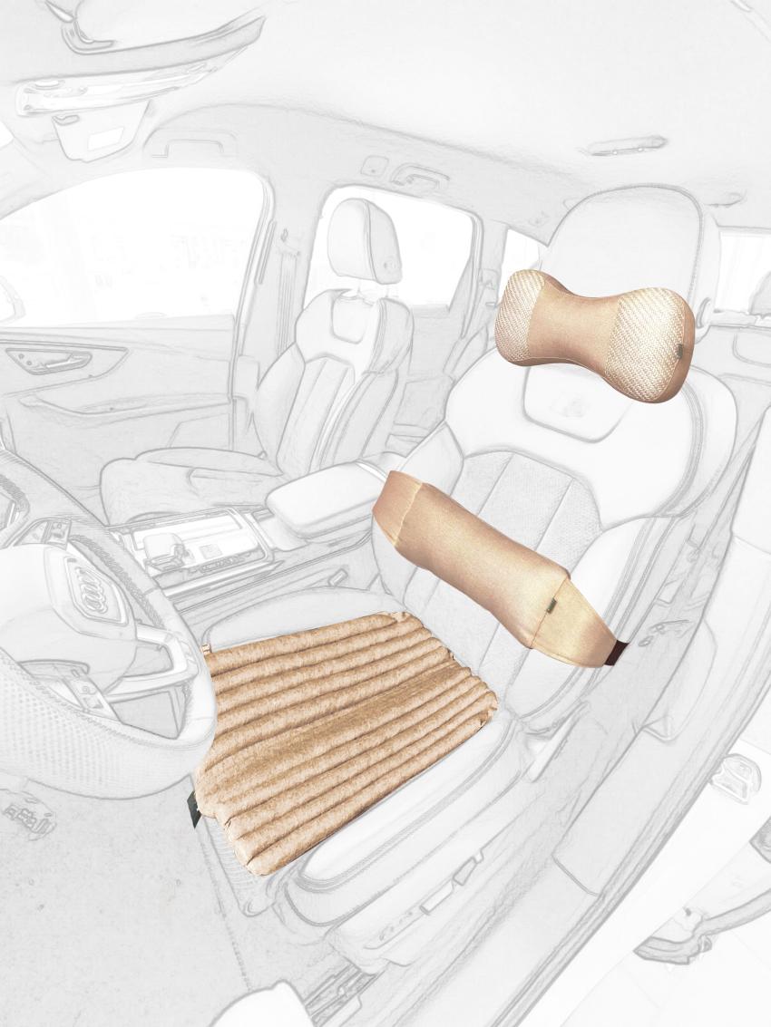 

Накидки на сидіння Ekkoseat. Набір з ефектом овчини 3 в1. бежевий