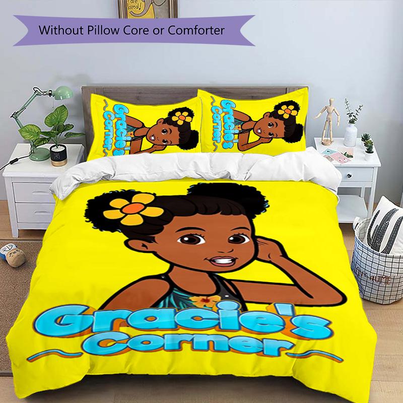 3pcs Gracie's Corner9 pattern bedding set duvet cover set includes duvet cover &pillowcases, perfect all season bedroom decoration & gift